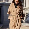 Casaco de Lã Feminino Sheng Hong - Coleção Outono/Inverno, Estilo Europeu e Americano, Roupa Exterior Petite M, Estilo 101801/2206