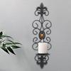 Light Luxury Wall Mounted Candle Holders Iron Art Metal Tealight Ornament Dinner