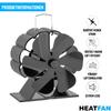 HEATFAN Stove Fan Fireplace Fan Powerless Fan Blower 6-blades