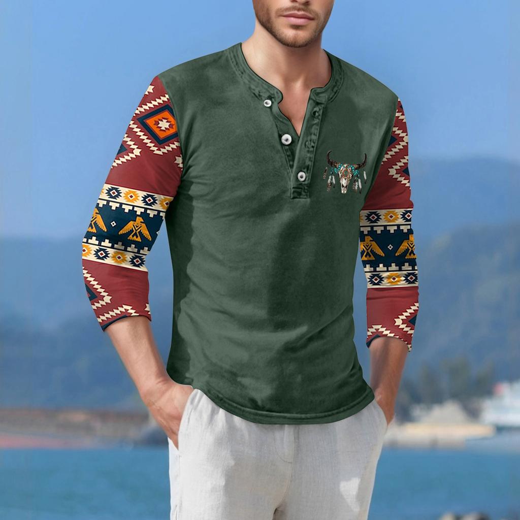 Herre T-skjorte Street Casual Mote Kortarmet Topp