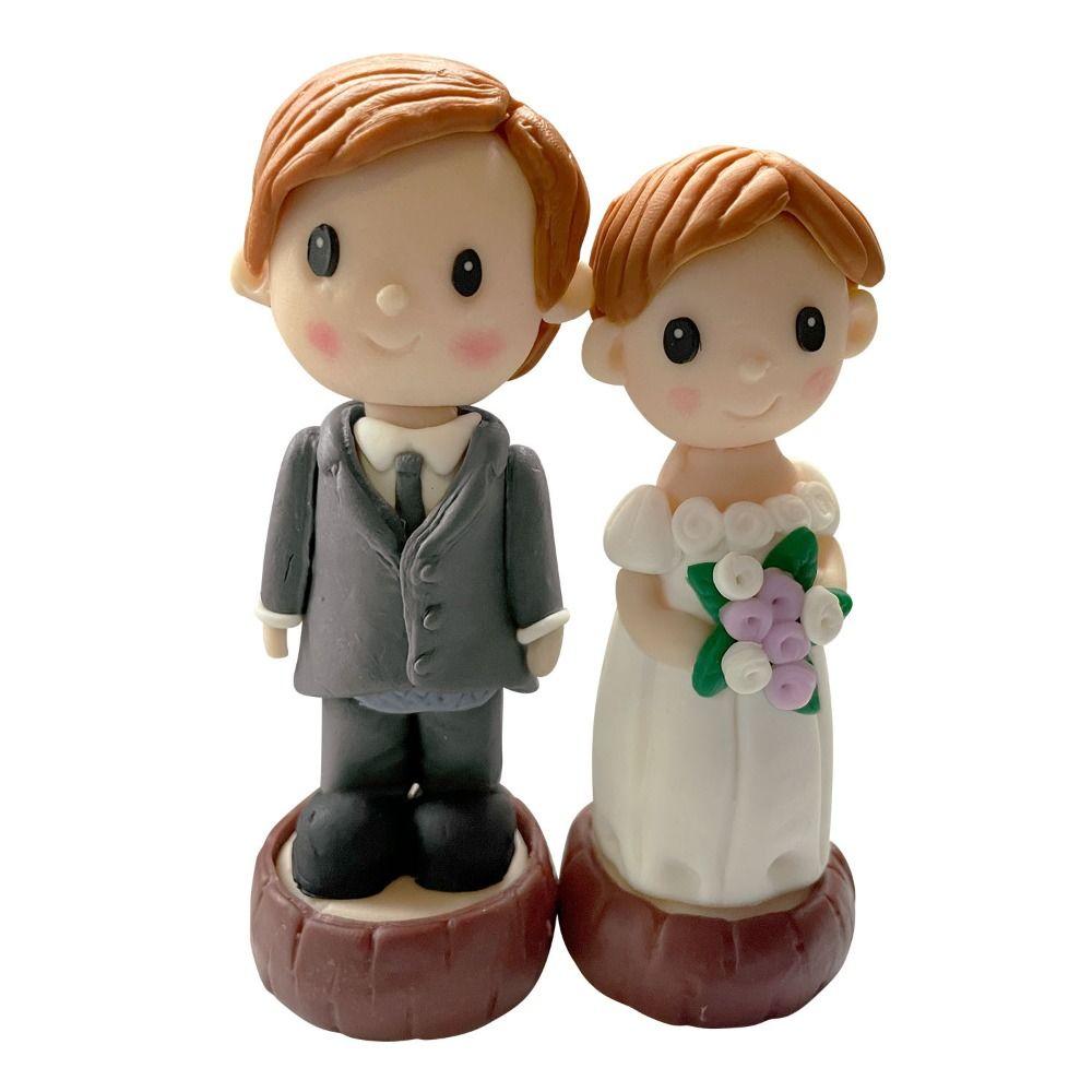 Retro Couple Wedding Cake Topper Creative Cake Toppers Dolls Valentine's Day