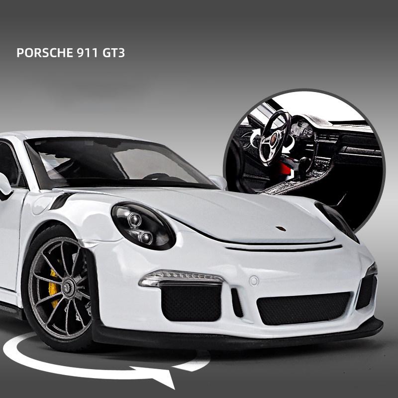 WELLY 1:24 Porsche 911 GT3 RS Blue Car Alloy Car Model Simulation Car Decoration Collection Gift Toy Die Casting Model Boy Toy