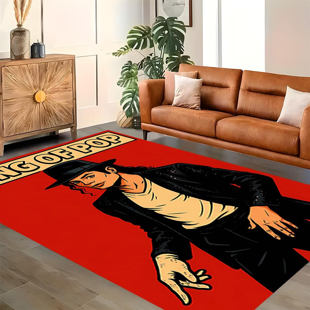 King Of Pop Legend Rug for Living Rooms, Bedrooms, Home Décor, and As Gifts.