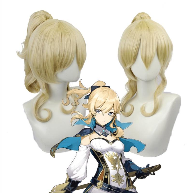 Stunning Pale Gold Genshin Impact Jean Wig For Cosplay And Halloween Parties