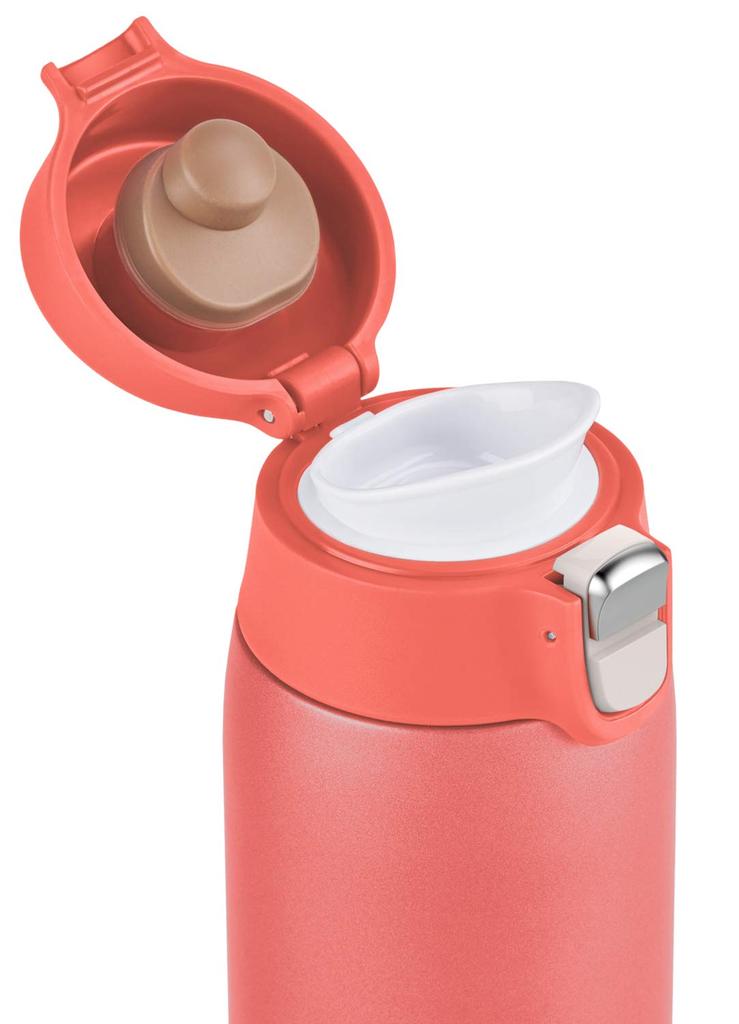 T-fal Rouge N21508 480ml Stainless Steel Water Bottle with One-Push Opening and Slide Lock