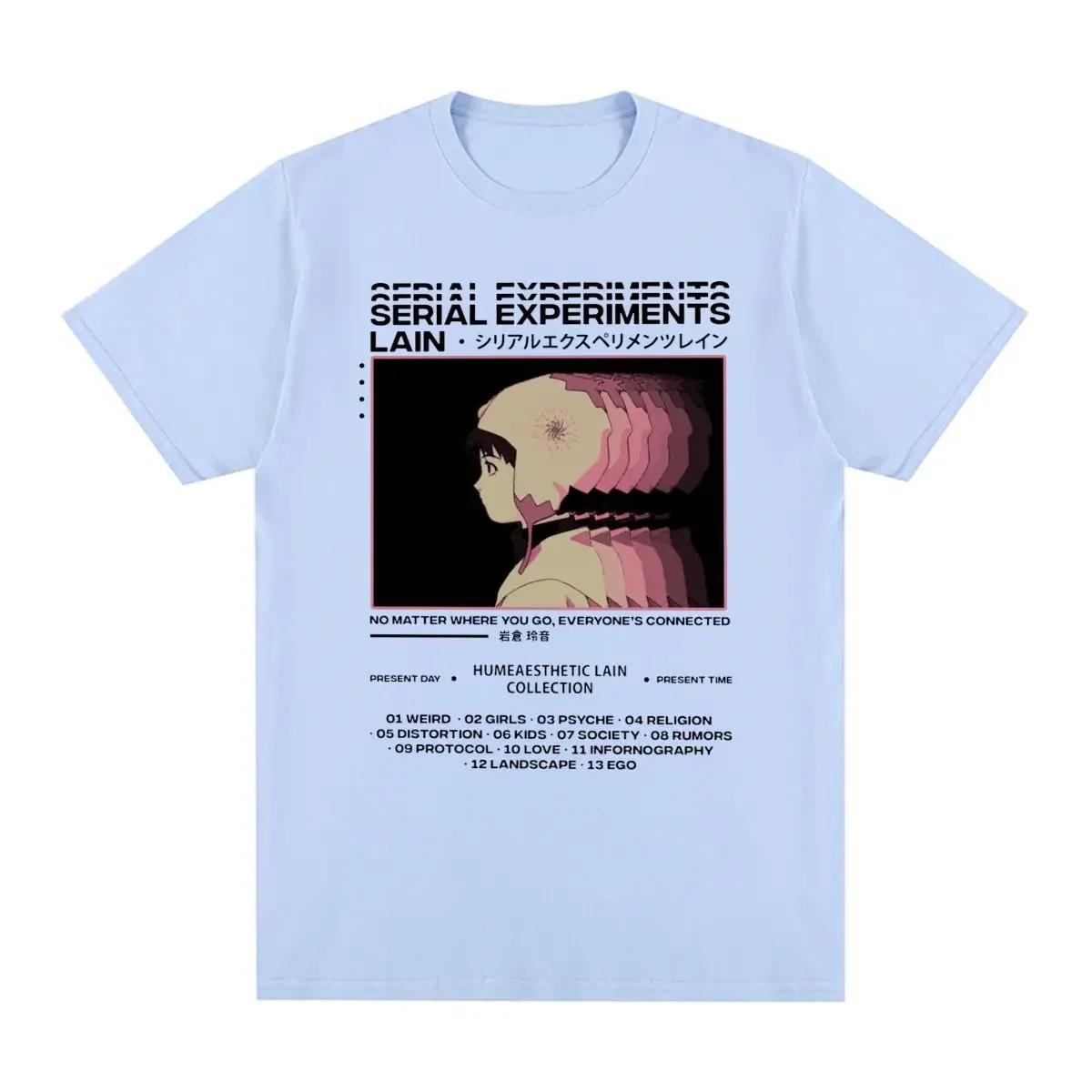 

Serial Experiments Lain Vintage T-shirt Cotton Men T shirt New Tee Tshirt mens Tops Anime Graphic Manga Girl Sci Fi men clothing 5XL різнокольоровий