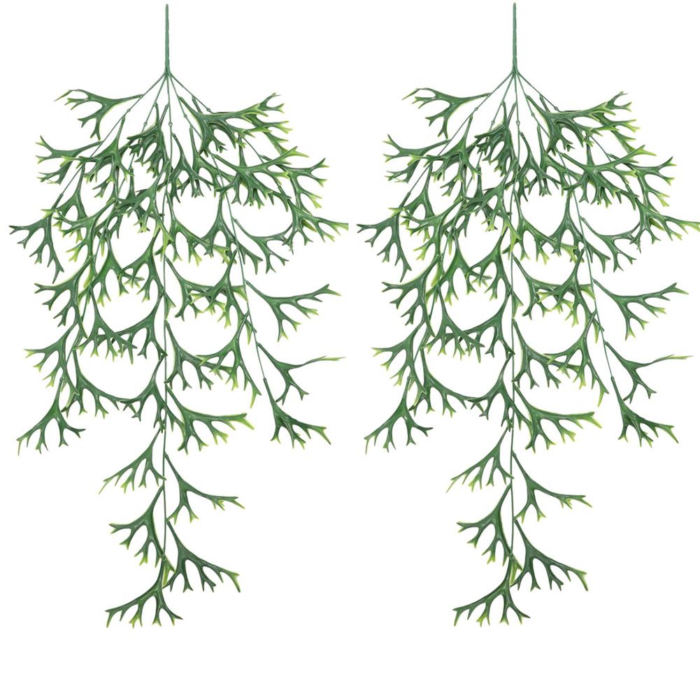 80cmPersian Fern Leaves Vines Home Room Decor Hanging Artificial Plant Plastic Leaf Grass Wedding Party Wall Balcony Decoration