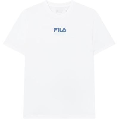 Fila Logo Buchdruck Gerippt Rundhals Kurzarm T-Shirt Herren Oberteile Weiß F11M329116G-WT