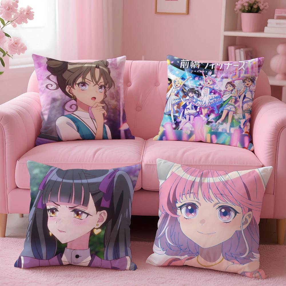 Anime Maebashi Witches Cushion Cover Cushion Cover Set 4Pcs 50X50 45X45 40X40 Pillowcase Decorative Sofa Home Decor