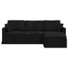Sofa Black 228 X 134 X 80 Cm Velvet