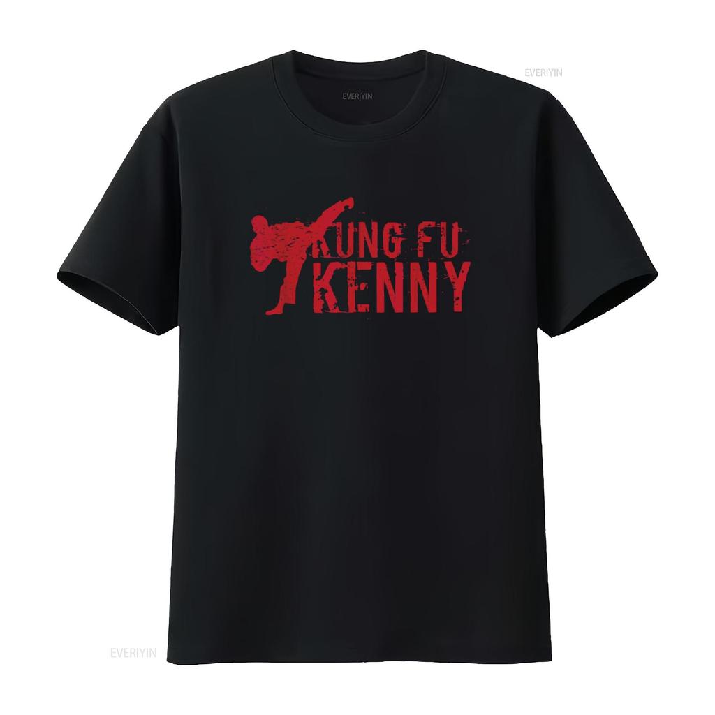 kung fu kenny T shirt vintage Washed streetwear fashion homme Stylish Slightly Breathable graphic designer clothes Casual