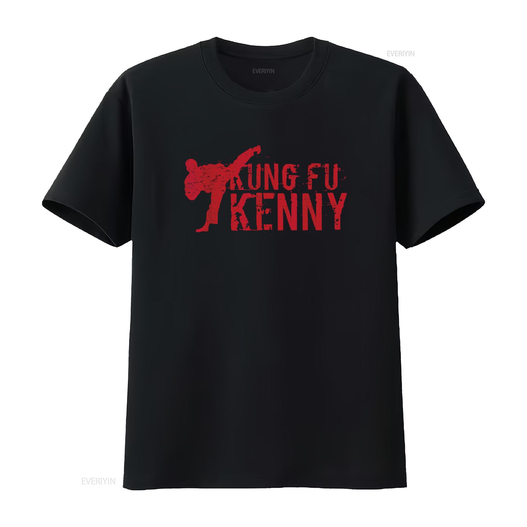 

kung fu kenny T shirt vintage Washed streetwear fashion homme Stylish Slightly Breathable graphic designer clothes Casual 4XL
