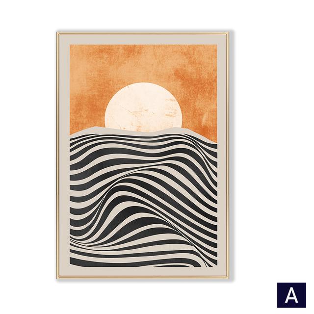 

Абстрактные геометрические линии лица, художественный постер, современный восход, холст, картины, настенные художественные принты, фотографии для гостиной, украшения дома 21cm×30cm NoFrame