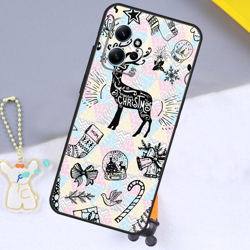 Christmas Santas seamless Deer Case For Xiaomi Redmi Note 14 13 9 10 11 12 15 Pro Plus Cover For Redmi 15 C 13C 12C 10C 14C