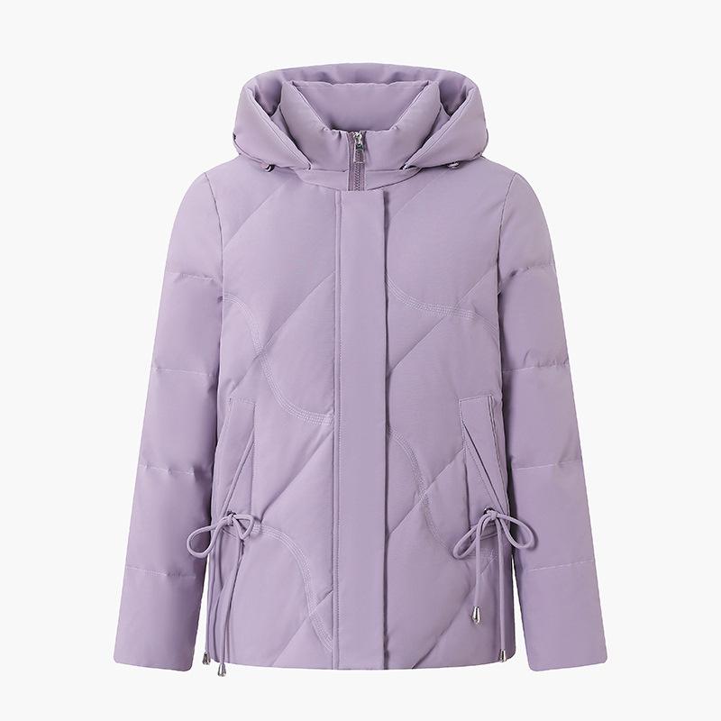 Down jacket women's mid-length winter new white duck down thickened loose middle-aged and elderly mother's jacket