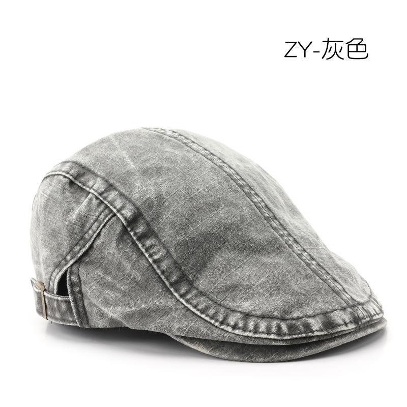 Women's Washed Forward Cap Men's British Outdoor Sports Casual Sun Hat Beret