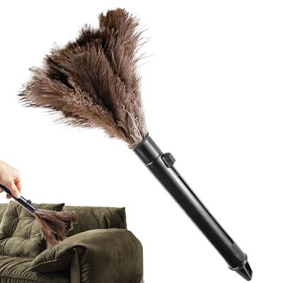 1pcs Extendable Ostrich Feathers Duster With Long Handle Brush Household Furnitur Dust Cleaning Tools