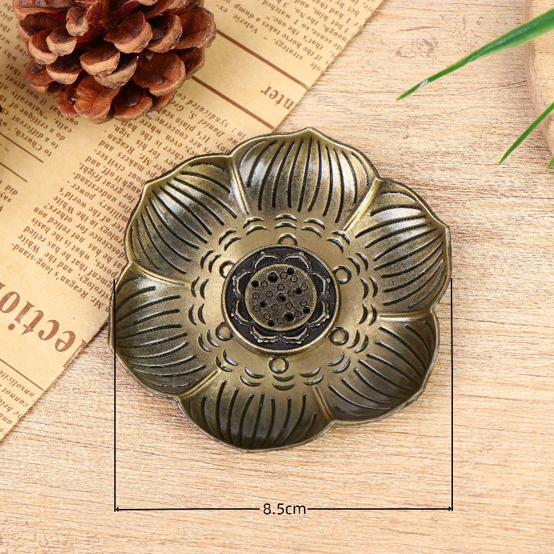 

1Pcs For Home Room Decoration Flower Shaped Metal Incense Burner Craft Ornament For Spa Yoga Meditation Accessories