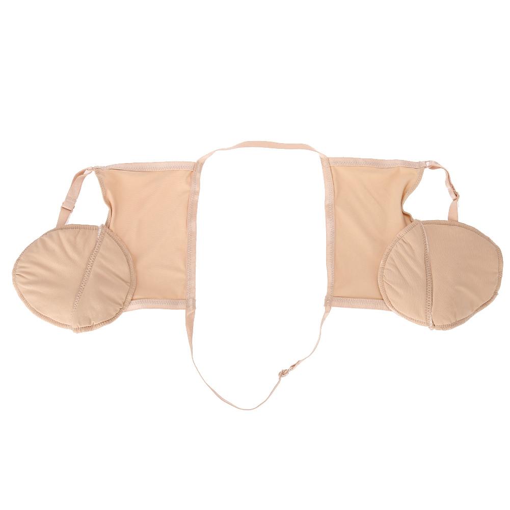 Reusable Cotton Armpit Sweat Guard Bra Underarm Sweat Absorbent Pads Skin Tone