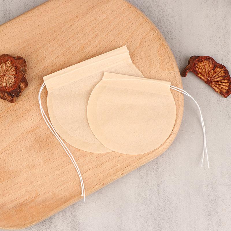 50Pcs Teabags Biodegradable Paper Drawstring Eco-Friendly Filter Tea Drip Bags