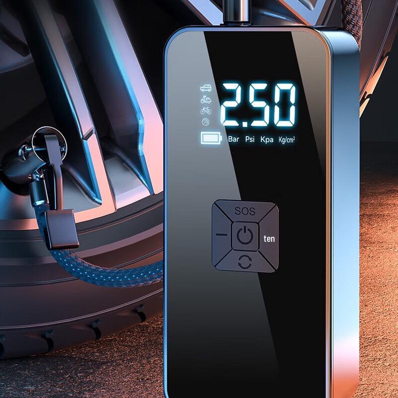 Wireless Tire Inflator Digital Display Newest 150PSI Rechargeable Air Compressor USB Charging Line Air Pump