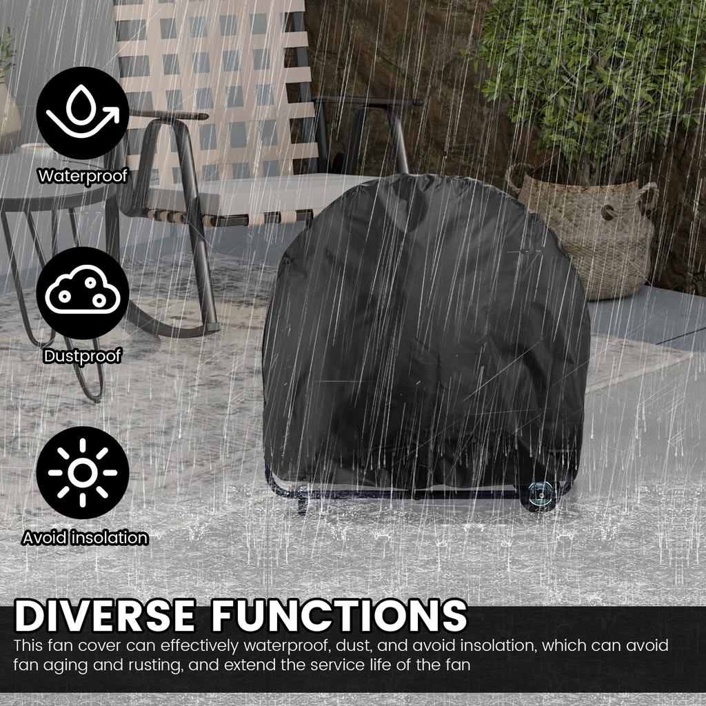 2 Stück Faltbare Industrieller Elektroventilatorabdeckung Wasserdicht und Staubdicht Outdoor-Abdeckung Oxford-Gewebe Ventilatorschutzabdeckung für Fabrik