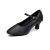 Moderne Tanzschuhe für Damen, geschlossene Zehen, weiche Sohle, mittelhohe Absätze, Gesellschaftstanzschuhe