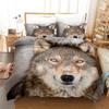 Wolf Duvet Cover Safari Animals Wolf Family Pattern Printed Cover Woodland Forest For Bedroom Decorations For Kid Women Men Gift