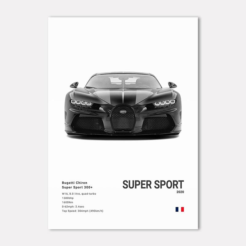 Berühmte Autos Super Sport Wandkunst Druck Poster M4 P1 DIVO STO SVJ Dekoration Wandbild Moderne Heimdekoration Geburtstagsgeschenk Ungerahmt