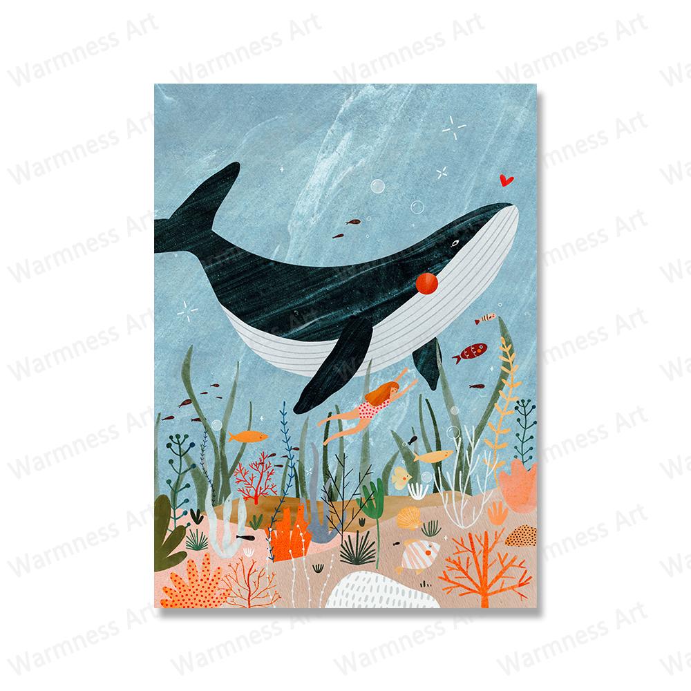 

Летнее настроение Пейзаж Настенная картина Плавание Вечеринка Картина на холсте Скандинавские постеры и принты для гостиной Украшение дома 21x30cm No Framed