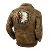 Flight Suit Real Leather Jacket Mens Spring Autumn Oil Wax Horse Leather Jacket Male Air Force Pilot Leather Jacket Trendy Coat