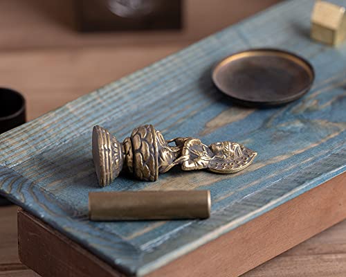 Buddhistische Statue Seishi Bodhisattva (klein, 6,8 cm, antikes Gold) von Bildhauer Keishu Watanabe. Originalmodell (im Jahr des Pferdes geboren). Zodiac Gu