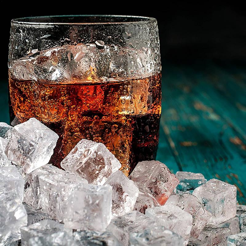 50PCS 3D Acrylic Fake Ice Cube Artificial Square Crystal Ice Bar Props Ice Cube Maker Diy Ice Ball Molds For Home Decoration