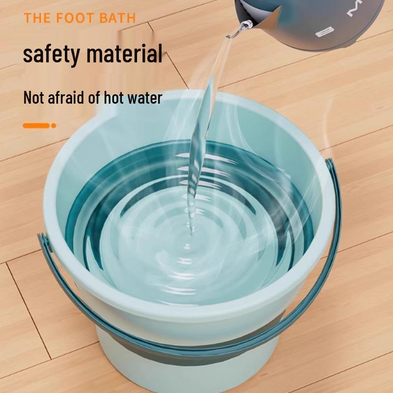 Velký přenosný skládací kbelík pro venkovní rybaření, mytí auta, koupel nohou a domácí použití