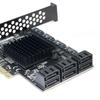 Chi a Mining Riser 10 Port PCIE SATA Card PCI Express SATA Controller PCIE To SATA 3 Expansion Card PCI E X1 SATA3 6Gbps ASM1166