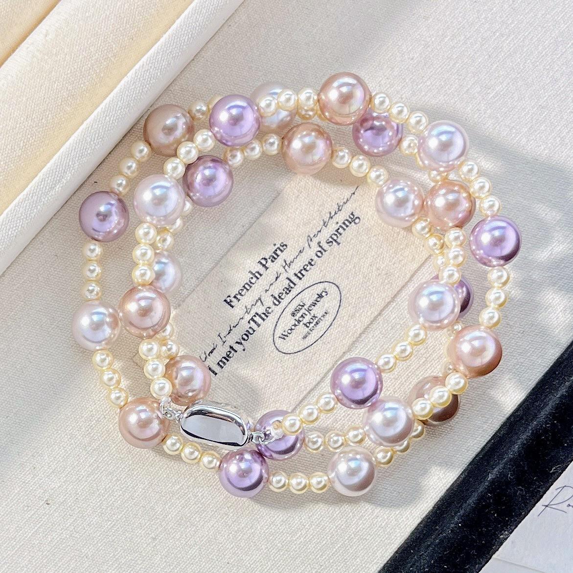 

Vintage High-Quality Strong Light Mixed Color Artificial Crystal Necklace Necklace Sweater Chain