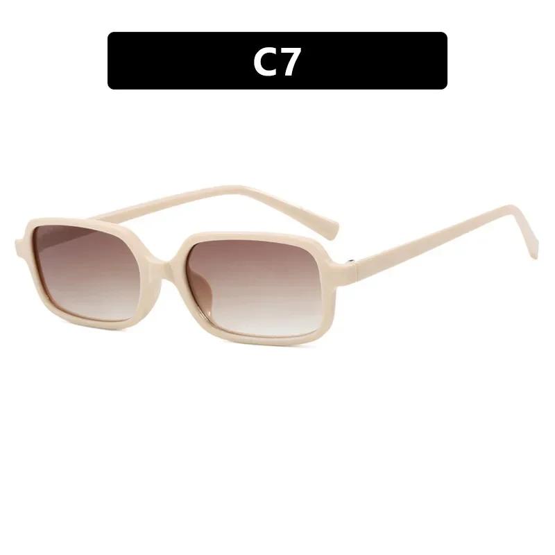 Small Square Frame Sunglasses UV Protection Retro Goggle Shades Glasses Simple and Versatile Sunscreen Decorative Glasses