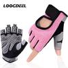 Loogdeel Sport Handschuhe Halbfinger Luftloch Atmungsaktive Ausrüstung Fitnessstudio Radfahren Rutschfest Stoßdämpfend Handschuh Für Männer Und Frauen