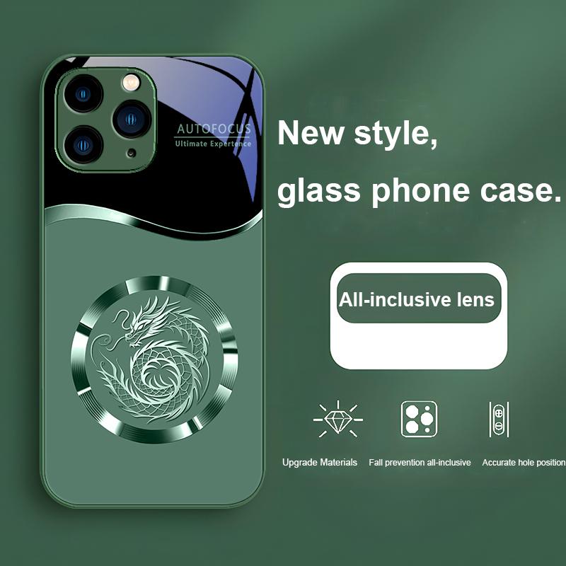 

Black Totem Dragon Soul Purple For Iphone 15 14 13 12 Mini 11 Pro Max X XS XR 7 8 Plus 2020 22 SE Tempered Glass Phone Case For iPhone 12 Mini