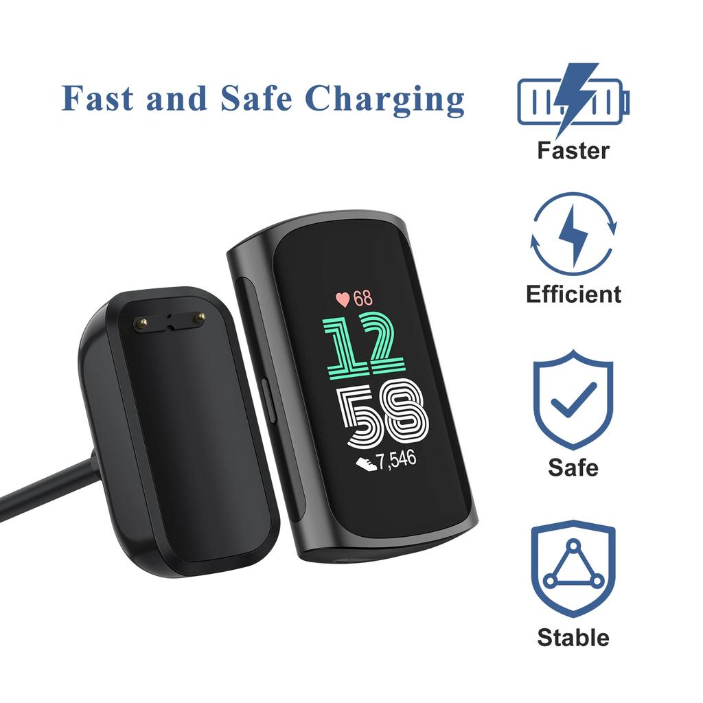 Type C Magnetic Watch Charger For Fitbit Charge 5 6 Charging Cable For Fitbit Luxe Portable Charging Dock Adapter Accessories