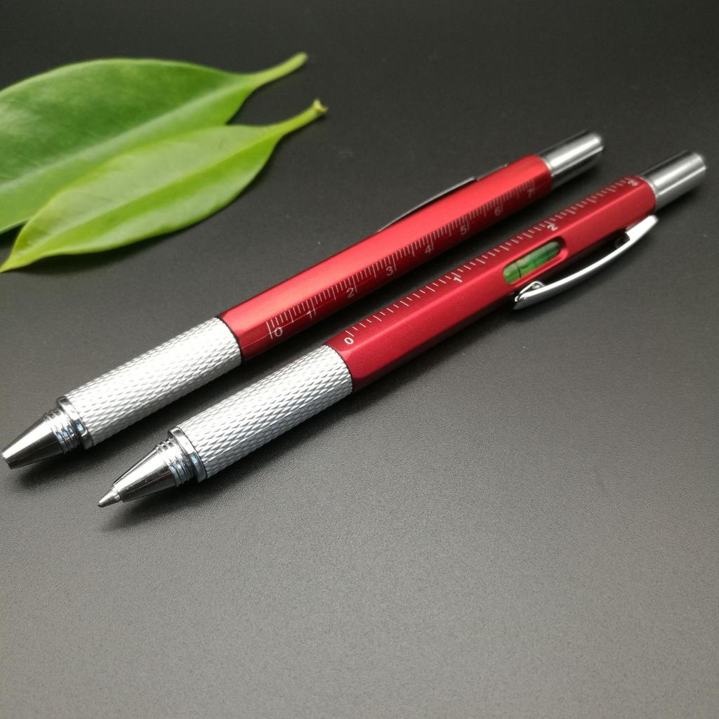 7-in-1 Multifunctional Pen with Touch Screen Stylus, Screwdriver, Ruler, and Level Gauge