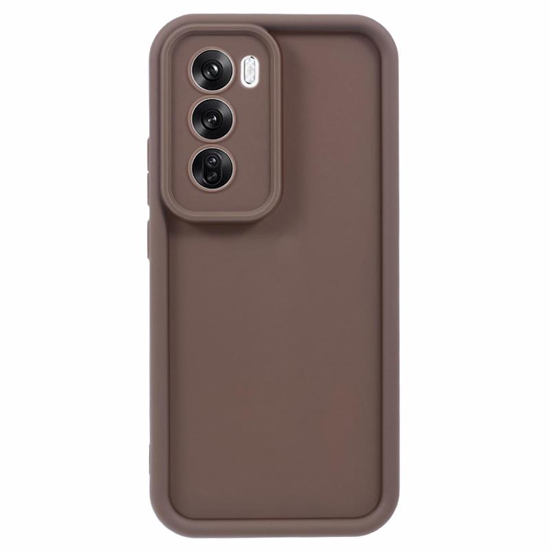 

For Oppo Reno12 5G (Global) Case Thickened TPU Phone Cover Camera Protection Brown