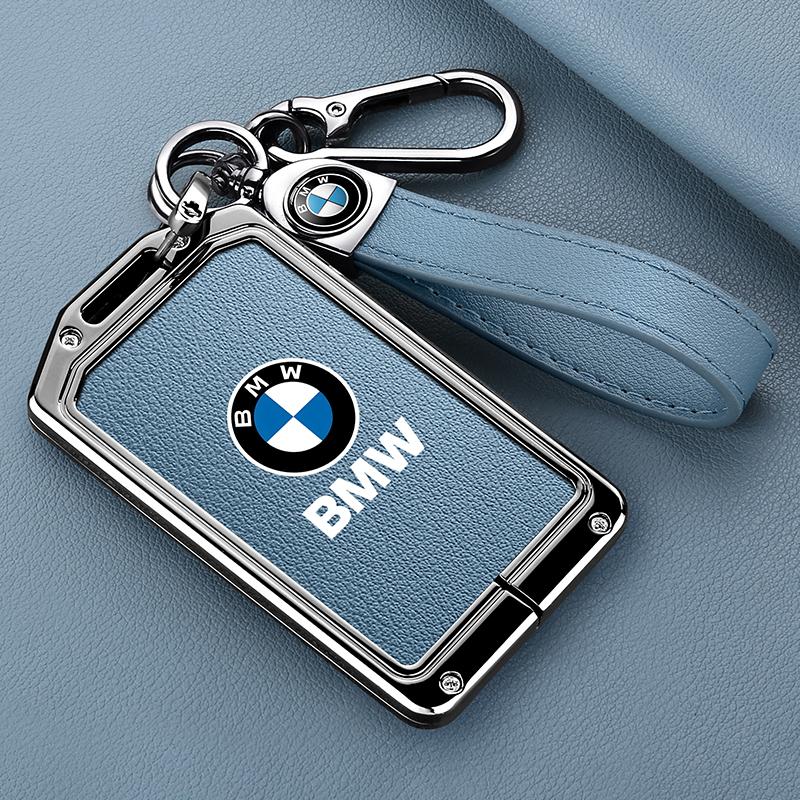 SQLI6 For BMW 1 3 5 7 Series X1 X3 X5 X6 X7 535le Zinc Alloy Leather Car Smart NFC Card Key Case Cover Shell Auto Keychain Accessories