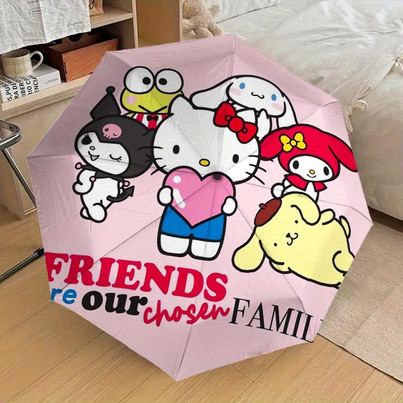 1pc Hello Kitty Friends Family Umbrella with Plastic Handle,Suitable for All Seasons Home Travel Outdoor UmbrellaSanlio561
