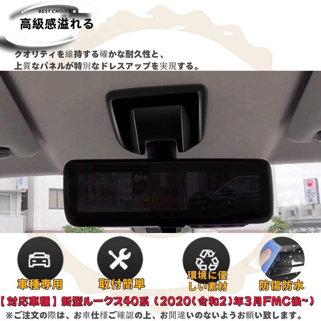 DodoxDIY Custom Accessory Parts for New Roox 40 Roof Mirror Side Panel Cover Piano Black Series, Garnish,