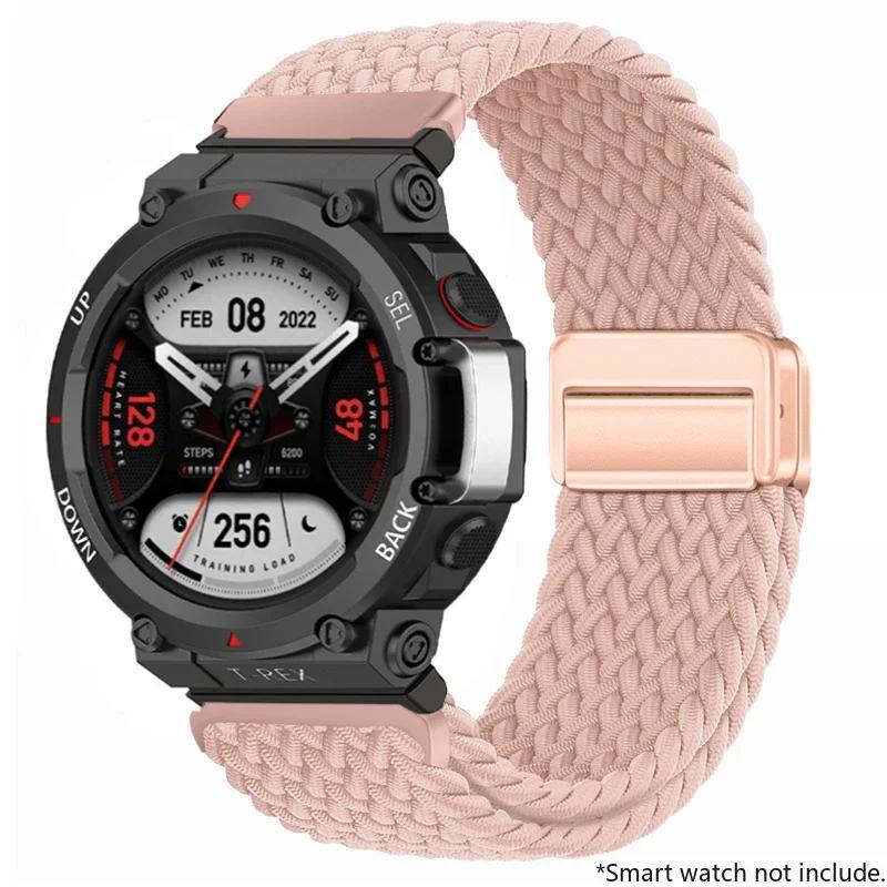 New Braided Loop Strap For Huami Amazfit T-Rex 2 3 Band Smart Watch Nylon Elastic Belts For Huami Amazfit T-Rex T RexPro Correa
