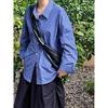 Womens Oversized Cotton Plaid Shirt Jacket 2025 Casual Long Sleeve Button-Up Top