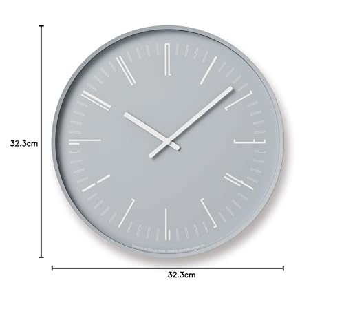 Lemnos Draw Wall Clock, Analog, Gray, KK18-13 GY