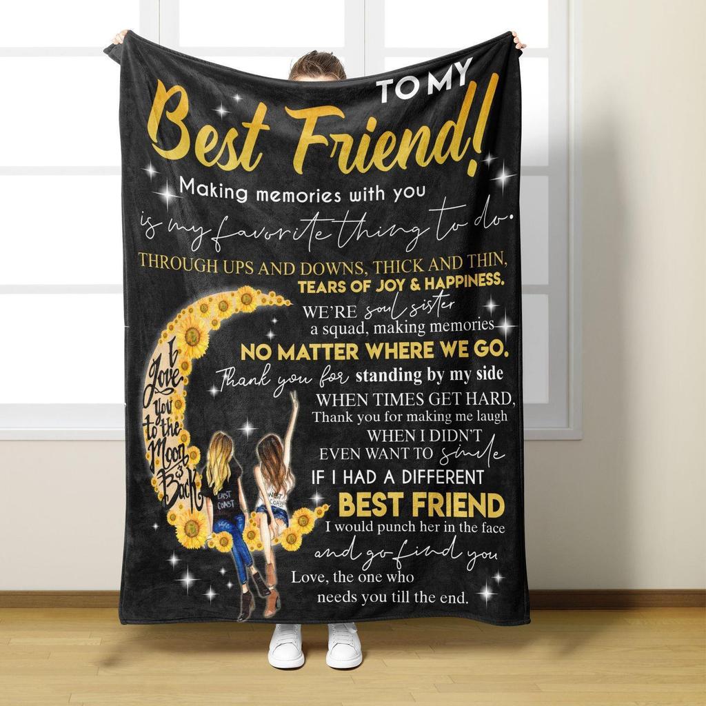 Customizable Flannel Blanket - English Envelope Series, Perfect Mother's Day Gift