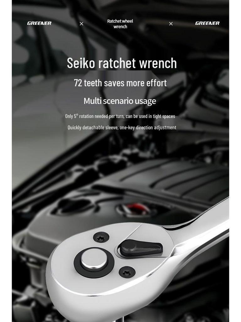 Multifunctional Car Repair Tool Set with Ratchet Socket Wrench